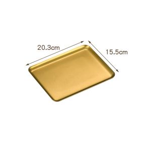 Stainless Steel Shallow Baking Pastry Tray Fruit Sancks Food Storage Plates Non-Stick Dishes Cake Pan Cookware For Kitch