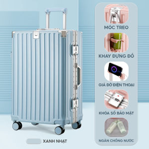 Vali Kéo Du Lịch 9066C Bamozo Khung Nhôm Khoá Sập Size 20 24 Inch Bảo Hành 5 Năm Nhựa ABS Cao Cấp Bo Kim Loại 4 Góc Chống Va Đập Tốt