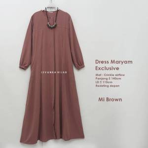 Gamis Terbaru Wanita atau Dress Maryam Crinkle Airflow Allsize