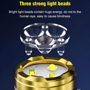 Portable small steel cannon strong light longrange flashlight