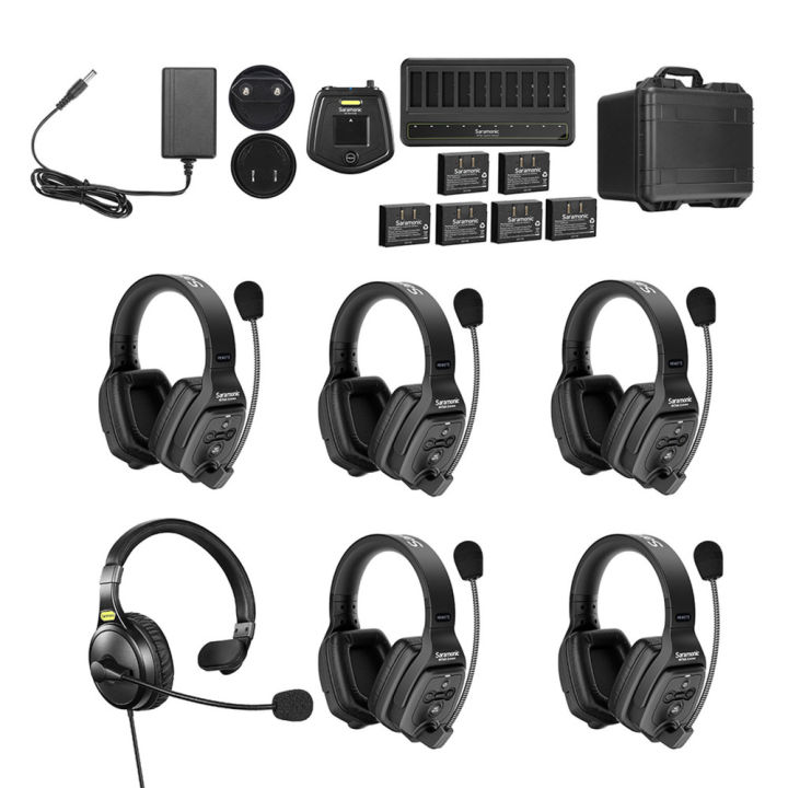 Saramonic WiTalk WT5D 5-Person Full Duplex Wireless Intercom 1312ft ...