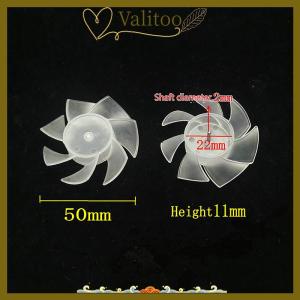 [Valitoo] 1 Pc 7 Blades Plastic Fan Blade Outside Diameter 35mm 42mm 50mm 65mm Plastic Cooling Fan Blade For Hair Dryer