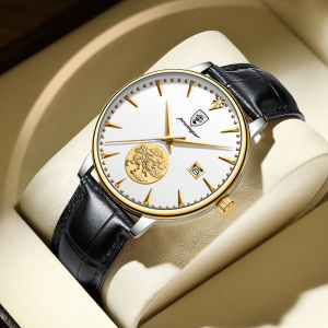 Đồng hồ cơ nam dây da chính hãng POEDAGAR 151 đồng hồ kim loại dạ quang sang trọng thanh lịch