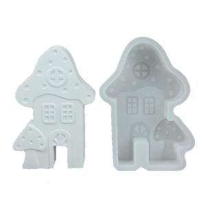3D Mushroom House Silicone Molds Easy Demolding SIlicone Soap Molds for Epoxy Resin Soap Home Decoration