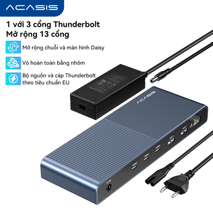 Acasis 13-in-1 Thunderbolt 4 USB-C Pro Dock với ba 40gbps hạ lưu cổng ...
