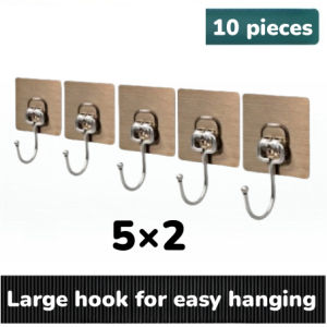 Magic Hook Kitchen Without Nails Transparent Strong Sticky Heavy Hanging Adhesive Stainless Steel
