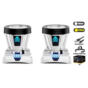 Headlight Flashlight Rechargeable Waterproof 1000m High-beam Led Outdoor Camping Emergency Light