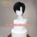 READY STOCK STYLED - FULL WIG ZAYNE WIG COSPLAY GAME LOVE AND DEEPSPACE WIG COWO COWOK PRIA PENDEK LURUS PONI BELAH SAMPING HITAM BLACK. 