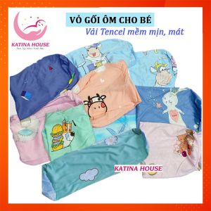 Vỏ áo gối ôm cho bé Katina House 70-90cm vải tencel mềm mát họa tiết ngộ nghĩnh đáng yêu