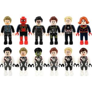 12PCS/set Marvel Avengers DC Super Hero Mini Figure Set Fits LEGOs Building Block Toys Educational Assembly model New Year Gift