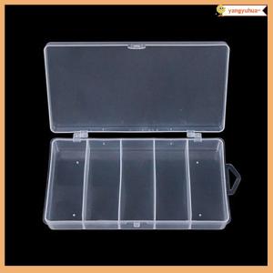 yangyuhua 5 Compartments Fishing Tackle Box Storage Case Fly Fishing Lure Spoon Hook Bait Case Boxes Fishing Accessories Tools