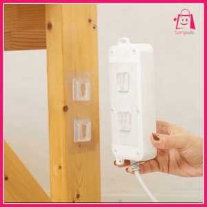 HOOK GANTUNGAN TEMPELAN SOCKET SEPASANG / HOOK PLUS MINUS TRANSPARAN SERBAGUNA
