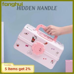 fanghui Portable Hair Accessories Storage Box Baby Head Rope Hairpin Rubber Band Dressing Jewelry Case Bedroom Organizer
