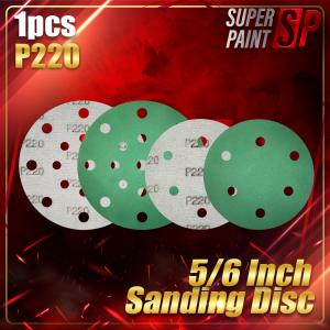 3/4/5/6" Inch 6/17 Holes Green Sanding Disc 【 Sandpaper 】 Velcro Hook Loop Mesh Grip Kertas Pasir Polish Alat Ukiran Kayu 砂纸