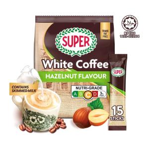 Super Hazelnut Instant 3 In1 White Coffee 15 Sachets