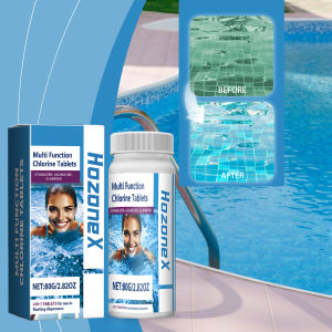 Yegbong Swimming Pool Cleaning Effervescent Chlorine Tablets Multi-purpose Dsinfect Hot Tubs Spas Swimming Pool Foaming Clarifier Multifunctional White Chlorine Tablets For Swimming Pool Cleaning Tablet Spa Clean Protect Against Harmful Sun Ray