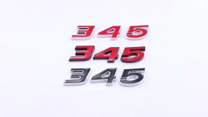 2 pcs 345 Emblem Badge 3D Self-Adhesive Nameplates 345 for Challenger Chrysle 300c