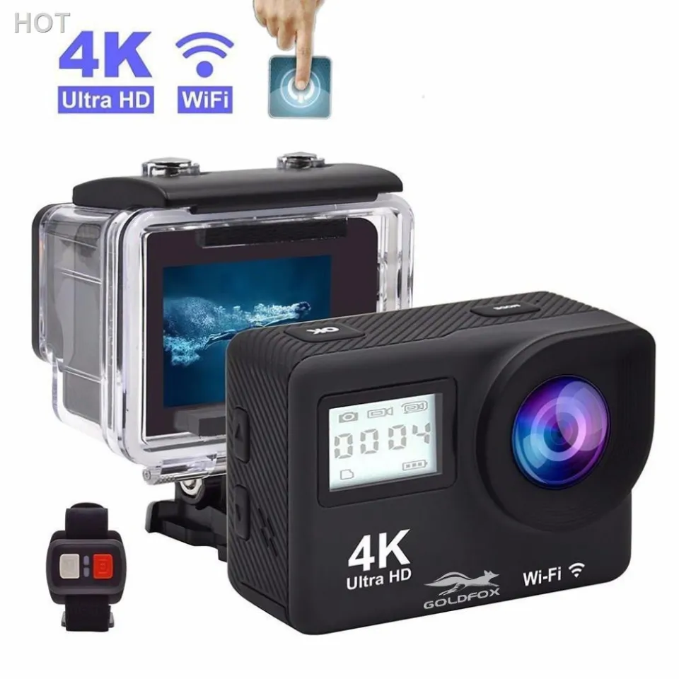 <T-S> 4K 1080P Hd 2'' Dual Screen Sport Action Camera Dv