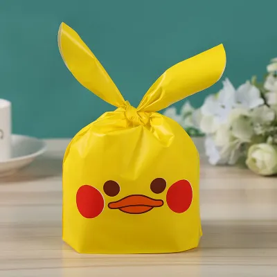 10PCS Bunny Ear Cookie Candy Loot Bag Giveaway Plastic bags souvenir gift bags