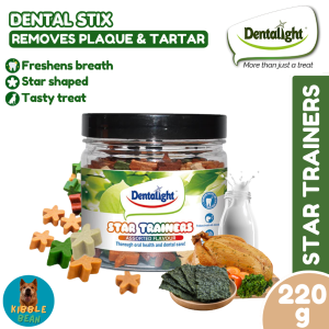 Dentalight Dental Stix Star Trainers Assorted Flavor - Chicken Calcium Milk Seaweed 220g