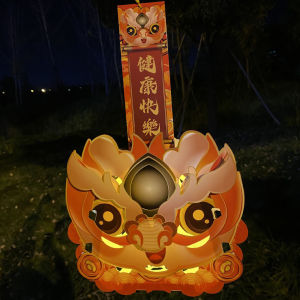 CNY Decoration DIY Handmade Lantern Childrens Handheld Luminous Flower Lantern Traditional Lantern