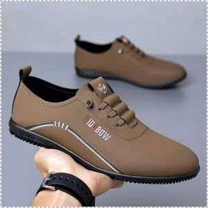 [Increase Highten/High End] Mens Soft Bottom Casual Shoes/Anti-Slip Deodorant Comfort Soft High Quality Calf Leather Wear-Resistant Breathable Lightweight British Towers Slip-On Loafers /英伦百塔一脚蹬懒人鞋