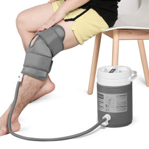 🚚 Local Delivery🚚Blue Cold Therapy Machine System With Large Knee Pad Adjustable Ergonomic Wrap Pad And Cooler Pump Quiet Lightweight And Effective Cryotherapy Freeze Kit Pump