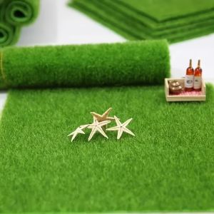 6pcs Green Artificial Plastic Lawn Squares - DIY Grass Mat No Electricity Needed Plastic Material Ideal for Garden Outdoor Ground Decor Outdoor Decor|Natural Grass Appearance|Plastic Construction Artificial Grass Lawn