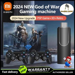 【PSP+3D+Retro Game】2024 New Arrivals 3D HD Video Game Console For Led Smart TV 2.4G 64GB Retro Games Double Wireless Controller Game Stick 4K 40000+Games PS1/GBA Kid Xmas Gift  With 2 Free Remote Controll