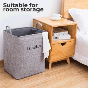 SG-Laundry Basket Foldable Dirty Clothes Basket Large Capacity Toy Storage Box Grey-S/M/L