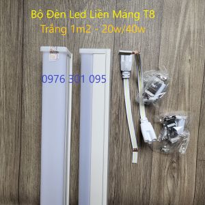 [COMBO 2] Bộ Đèn Led Liền Máng 1m2 - Trắng 20w/40w [ T8 ]