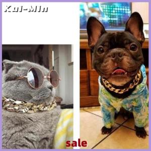 Kui-Min 1ชิ้นสร้อยคอทองสำหรับสุนัขแมวและแมวอุปกรณ์เสริมสำหรับสัตว์เลี้ยง