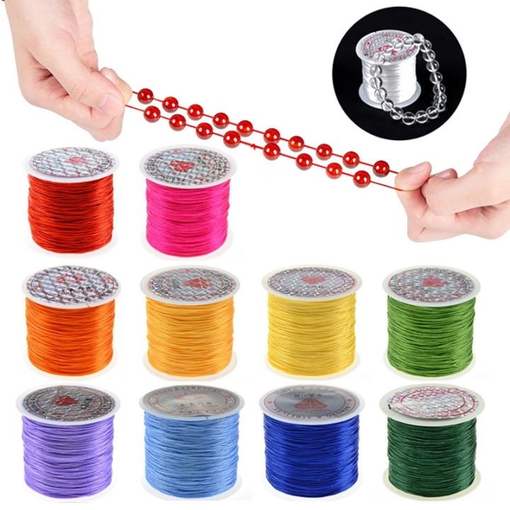 10m/Roll Strong Elastic Crystal Beading Cord 1mm for Bracelets