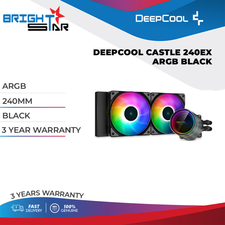 Deepcool Castle 240EX ARGB AIO BLACK / WHITE Liquid Cooler Lazada