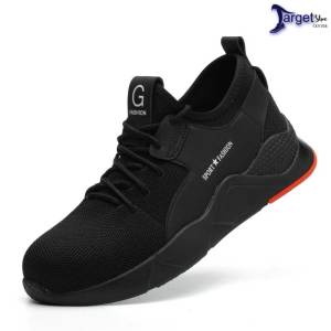《BEST DEAL》Safety Sport Shoe Anti Slip Anti Smash Protective Steel Toe Cap Boots Men Women Shoe Kasut Lelaki Perempuan Kasut Kerja