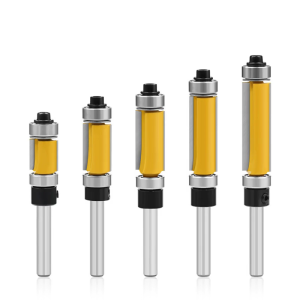 5/15pcs 1/4inch mang Mẫu TRIM mortising mũi dao thẳng dao phay mặt đầu tông đơ làm sạch cắt phẳng công cụ