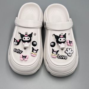 Sanrio Cute Cartoon Crocs Charms Kuromi Melody Cinnamoroll Shoe Accessories Flower Decoration DIY Shoe Buckles for Crocs