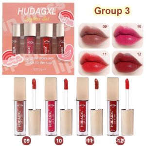 4Pcs/set Matte Lip Tint Moisturizing Long-Lasting Lip Gloss Lip Tint Set Liptint Liquid for Makeup