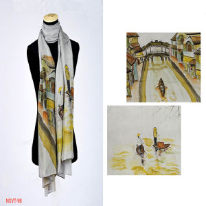 [FREESHIP] Khăn lụa tơ tằm Palacesilk dệt & nhuộm thủ công 100% SILK phong cách thời trang nữ tính mềm mượt siêu nhẹ và giữ nhiệt tốt KT 200cm x 80cm