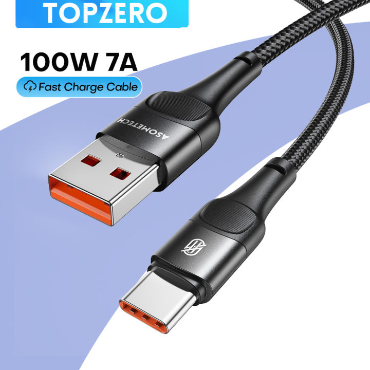 TOPZERO USB Type C Cable 7A 100W USB C Cable Fast Charge USB C Charge