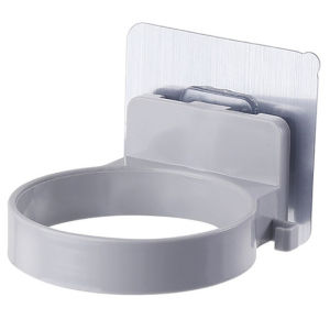 [SG SELLER]New ABS Bathroom Shelf Storage High Quality Wall-mounted Hair Dryer Holder Rack Organizer Hairdryer Bathroom Accessories
