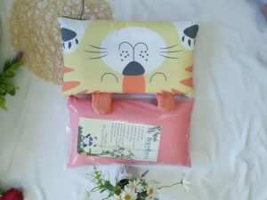 Gối ma xa vỏ cotton cho bé