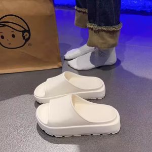 Free Shipping Platform Sandals With A Wedge Heel EVA Flip-Flops Summer Outdoor Wear Thick-Soled Sandals Mid-Heel Beach Sandals And WomenS Height-Enhancing Slippers