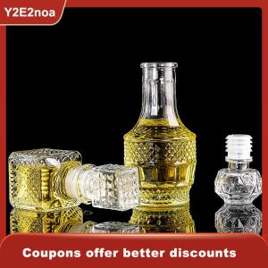【Y2E2noa】 1 Pcs Small Empty Spirit Whisky Wine Bottle 50ml Mini Alcohol Liquor Bottles With Screw Cap Whiskey Decanter