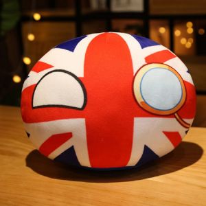 SIRENXI Funny Cute GERMANY Key Chain USA MINI Ball Toy Handbag Decorations Gift USSR Polandball Plush Keyring Keychain Country Ball Toy Country Ball Plush Pendant