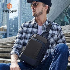 Terbaru Tas Selempang import Pria Sling Bag Pria USB ARCTIC HUNTER 100% ORI tas cowok keren KS151 premium original - REPTILE