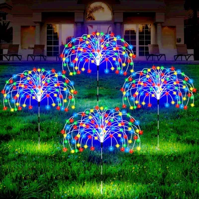 ACFUN Fireworks Lamp Solar Garden Light Outdoor Waterproof Copper Wire Lights for Fowerbed Garden Home Tree Flower Xmas