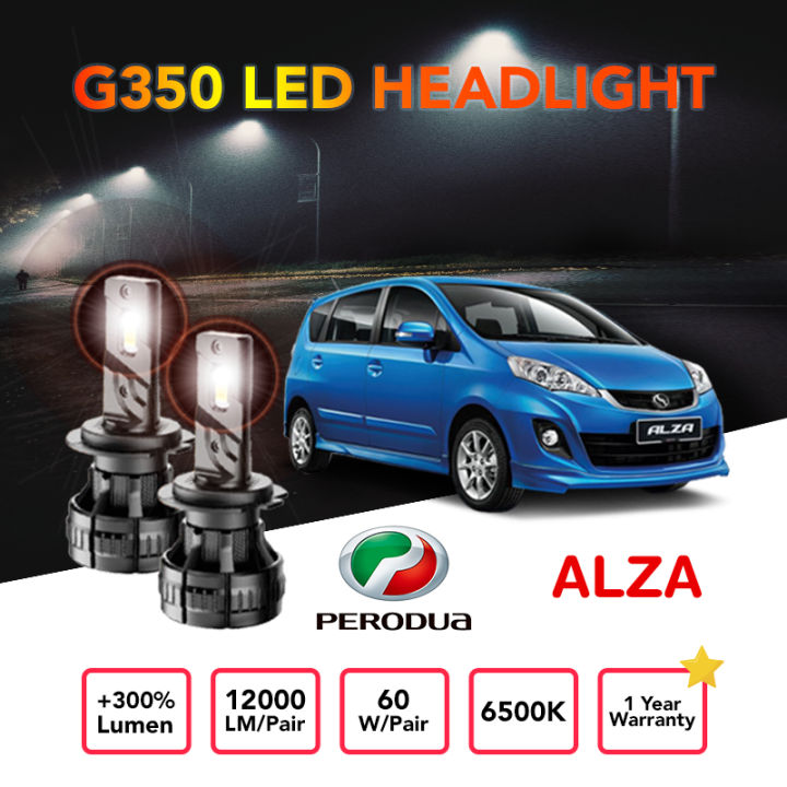 [PERODUA] Alza 1 Year Warranty Car LED Headlight Bulb H7 H8/H11 Hi/Lo