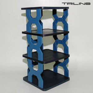 AK SEPATU X KOREA Plastik Tempat Penyimpanan sandal boneka zig zag 4 dan 5 tingkat - TRILINS 5SUSUN BLACK BASE