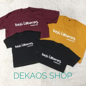 Baju Kaos Atasan Muslim Lebaran Keluarga Pria Wanita